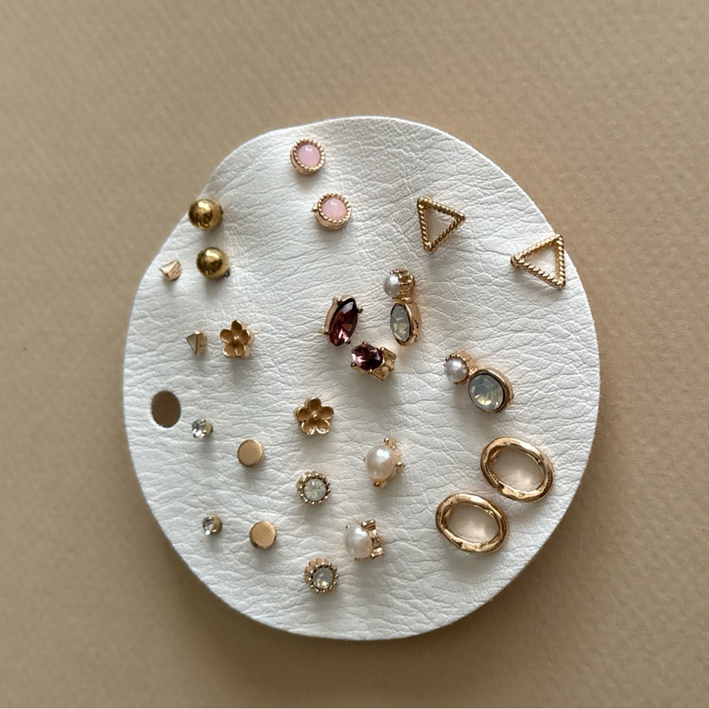 Free People Gold and Pink Earring Set